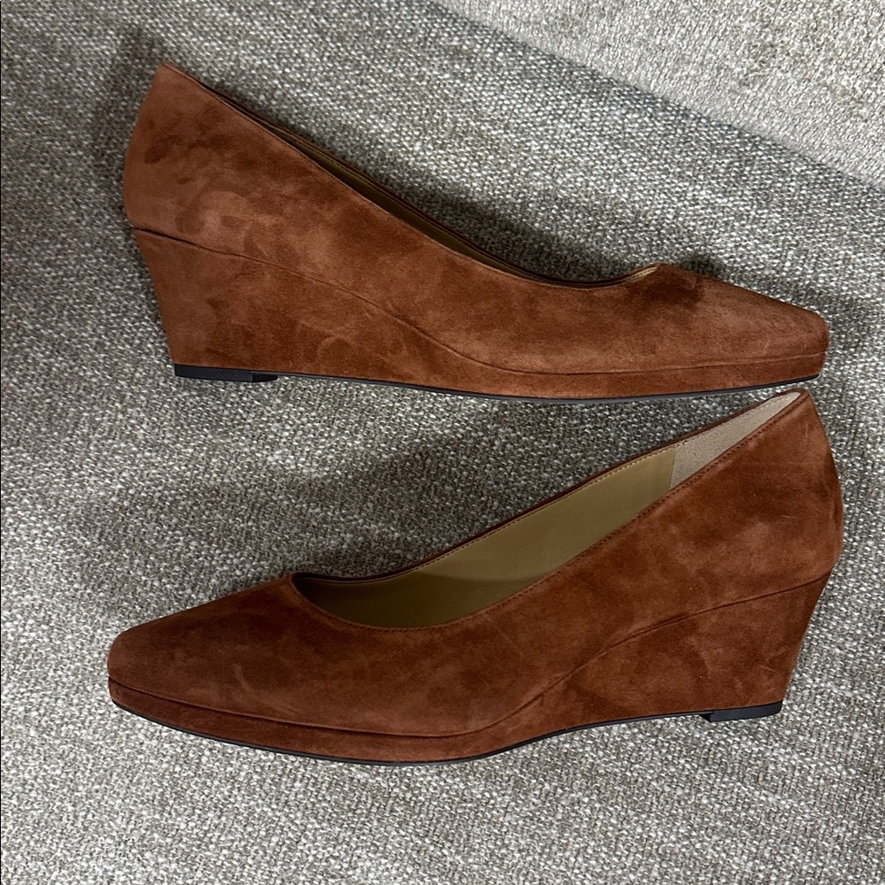 Talbots Brown Suede Wedges